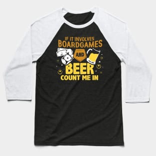 Funny Board Games And Beer Drinking RPG Game Lover Gift Baseball T-Shirt